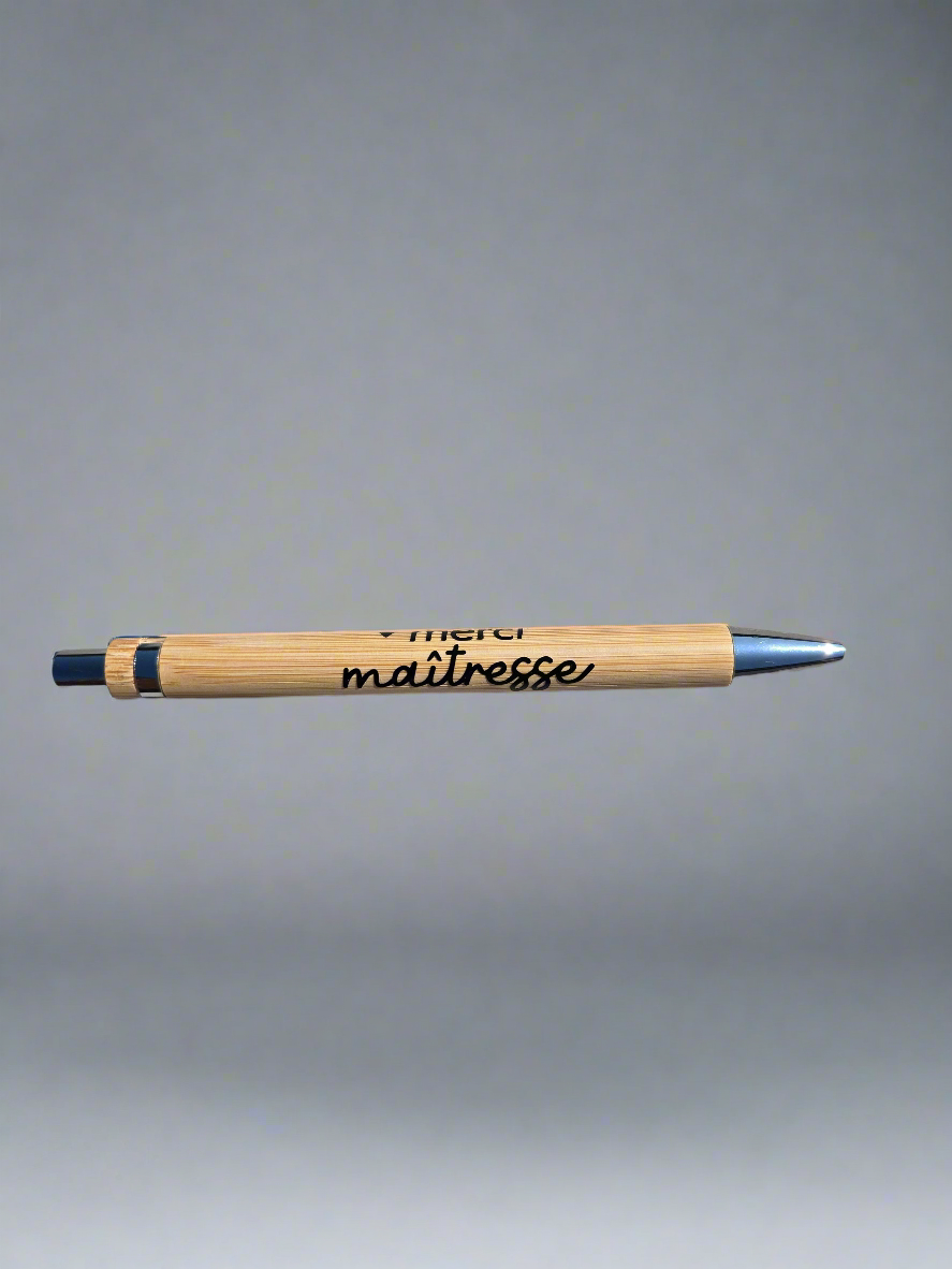Set personnalisé "Merci Maîtresse" – Carnet & Stylo